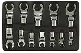 Astro Pneumatic 7123 3/8″ Drive Offset Flexible Crowfoot Wrench Set – 12 Piece