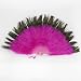 Hot Pink Marabou Feather Fan with Peacock Tips