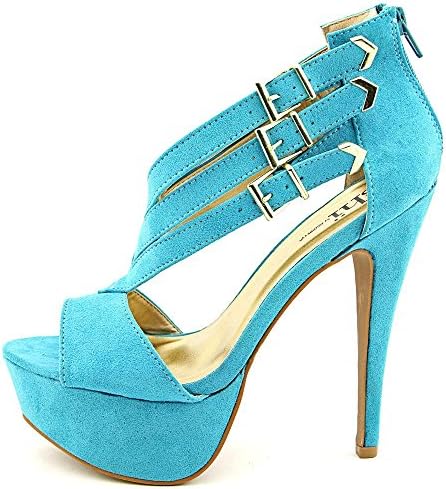 Famous Name Brand Norwood Women US 9 Blue Sandals