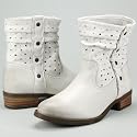 Damen Sommer Schlupf-Stiefelette, Echtleder, Westernlook, ice natur antik