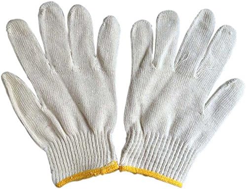 2 Pack Natural White Cotton Factory Industry Work Protect Gloves, 45g/pair, 12 pairs/pack (DK-OD012)