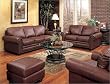 Hudson Bay Leather Sofa and Love Seat By Coaster Furniture With Silver Shipping