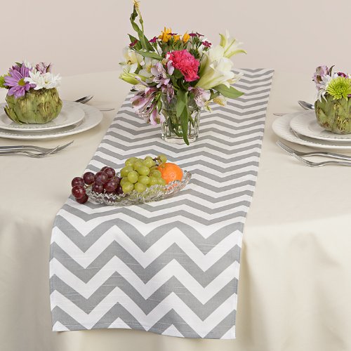 Appleberry Attic Table Runner Chevron - Grey