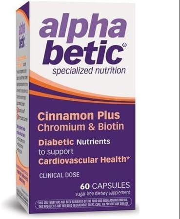 Alpha betic Cinnamon PLUS Chromium &amp; Biotin 60 caps