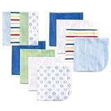 Luvable Friends 12 Pack Washcloths, Blue