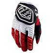 Troy Lee Designs GP Youth Boys Dirt Bike Motorcycle Gloves w/ Free B&F Heart Sticker Bundle - Red/Black