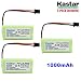 Kastar 3-PACK AAAX2 2.4V MSM 1000mAh Ni-MH Rechargeable Battery for Uniden BT-1008 BT-1016 BT1008S DECT20602 DECT 2080 DECT 2060-2 DWX-207 DECT20854WX DECT21802 Dantona BATT-1008 Empire CPH-515B