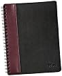 TOPS 25434 Executive notebook, textured, leatherette, 10-1/2 x 8, burgundy/black