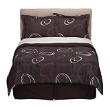 Modern Home Chocolate Elliptical Comforter Set - Full