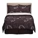 Modern Home Elliptical Comforter Set - Chocolate