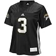 adidas Western Michigan Broncos #3 Ladies Black Fashion Replica Football Jersey