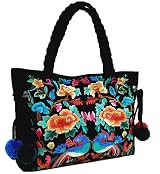 Women's Flower embroidery handbag