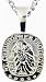 St. Christopher Medal on 20" Steel Necklaces-silver Plated Finish Polished