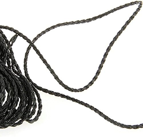 FACILLA® 9m Black Braided Leather Necklace Cord String DIY 3mm HOT