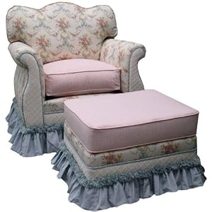 Angel Song Blossoms and Bows Empire Adult Rocker Glider Chair - Down Filled by