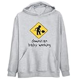 Hoodie Mens Heather Gray  Dominican baby working  Countries
