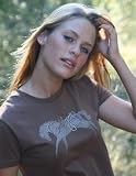 Glitter Horse tee t-shirt Chestnut, size S (10)