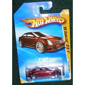 HOT WHEELS 2010 NEW MODELS 10 OF 44 BURGUNDY RED '09 CADILLAC CTS-V
