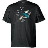 Reebok San Jose Sharks Black Primary Logo T-shirt