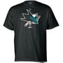 Reebok San Jose Sharks Black Primary Logo T-shirt
