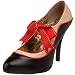 Pleaser Women's Tempt-27 Platform Pump,Black/Cream,9 M US