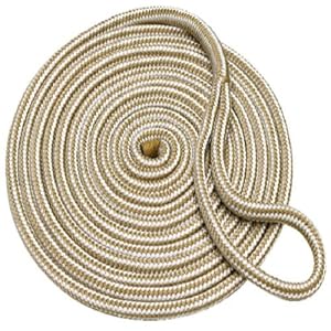 Click here to buy Double Braid Dockline Gold White 3 8 X20.