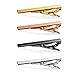 Tie Clips Set, Men 4Pcs Regular Tie Bar Tie Slide Accessories Wedding Anniversary Groom Gift