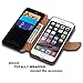 Birgus Ultra Slim Leather Case for Apple iPhone 6/6S Plus, Y Black