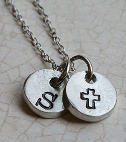 Cross Initial Tiny Coin Necklace Copyright © 2015 by Shelly Champlin. All rights reserved.