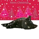 Snowflakes Black Cat Christmas Cards Pack