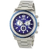 Invicta Mens 1009 II Chronograph Blue Dial Sta