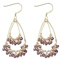Gold-Over-Silver Loop Stone Drop Earrings