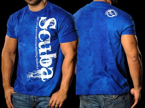 Surface Interval Clothing Blue Tea Stain Scuba Graphic T-Shirt Dive Shirt Diving Shirt, 2XL