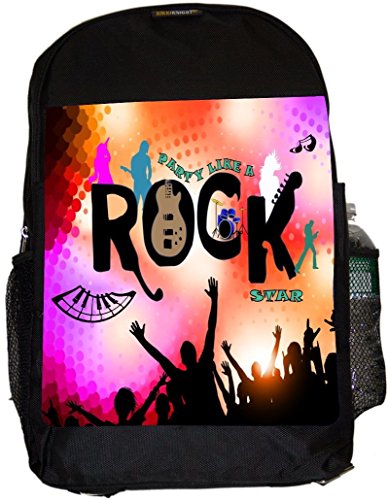 UKBK Party Like a Rock Star Tropicana Superstrong Back Pack - Padded for Laptops & Tablets