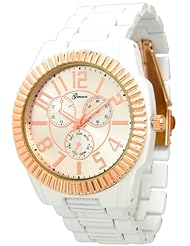 Brand Spanking New Unisex Boyfriend Watch! New Sexy Design with Ribbed Casing! White and Rose Gold!