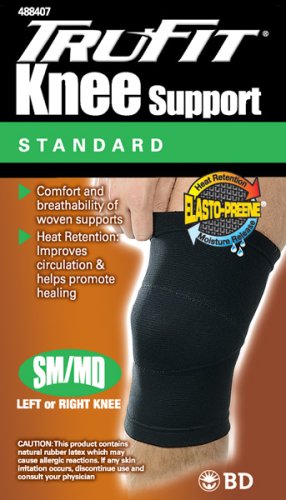 Tru-Fit Elasto-Preene Knee Support, Black, Small/Medium  (Pack of 2)