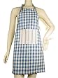 Homespun gingham with stripe accent CHILD size French country apron