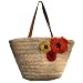 STRANDTASCHE SHOPPER MIT INNENTASCHE AUS STROH