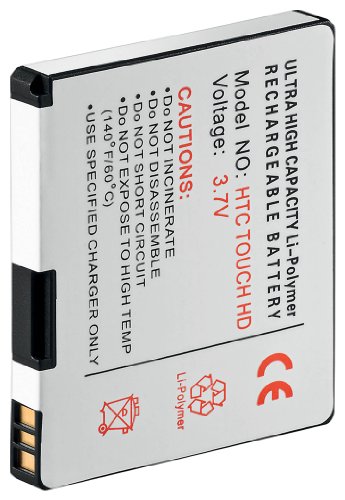 1aTTack Ersatzakku f&uuml;r XDA / HTC Touch HD BA S340/BLAC160/O2 XDA Touch HD (1350mAh) Preisvergleich