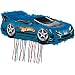 Hot Wheels Shaped 18in x 6in Pull String Pinata