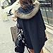 Paradise Kiss New Womens Oversized Loose Knit Cardigan Faux Fur Hooded Coat Zip Jacket Parkas (Dark Grey) by AI YUE