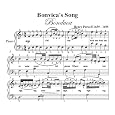 Bonvica's Song Bonduca Purcell Easy Piano Sheet Music