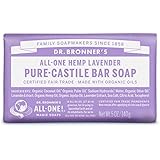Dr. Bronner's Magic Soaps Pure-Castile Soap, All-One Hemp Lavender, 5-Ounce Bars (Pack of 6)
