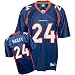 Champ Bailey Jersey: Reebok Navy Replica #24 Denver Broncos Jersey - Large