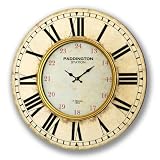Very Large Vintage Style Paddington Station Wall Clock (6343) 60 cm (24") Diameter - ** HALF-PRICE SPECIAL OFFER ** RRP LIST PRICE £119.95