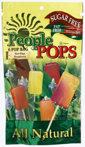 People Pops Red Ripe Raspberry Pops, 6-Pop Bags (Pack of 12)