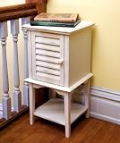 White Shutter Phone Table