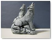 Wolf Sculpture made with volcanic ash