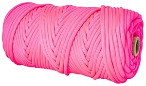 TOUGH-GRID 750lb Neon Pink Paracord / Parachute Cord - Genuine Mil Spec Type IV 750lb Paracord Used by the US Military (MIl-C-5040-H) - 100% Nylon - Made In The USA. 100Ft. - Neon Pink