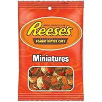 Reese's Peanut Butter Cups Miniatures, 5.3-Ounce Bags (Pack of 12)